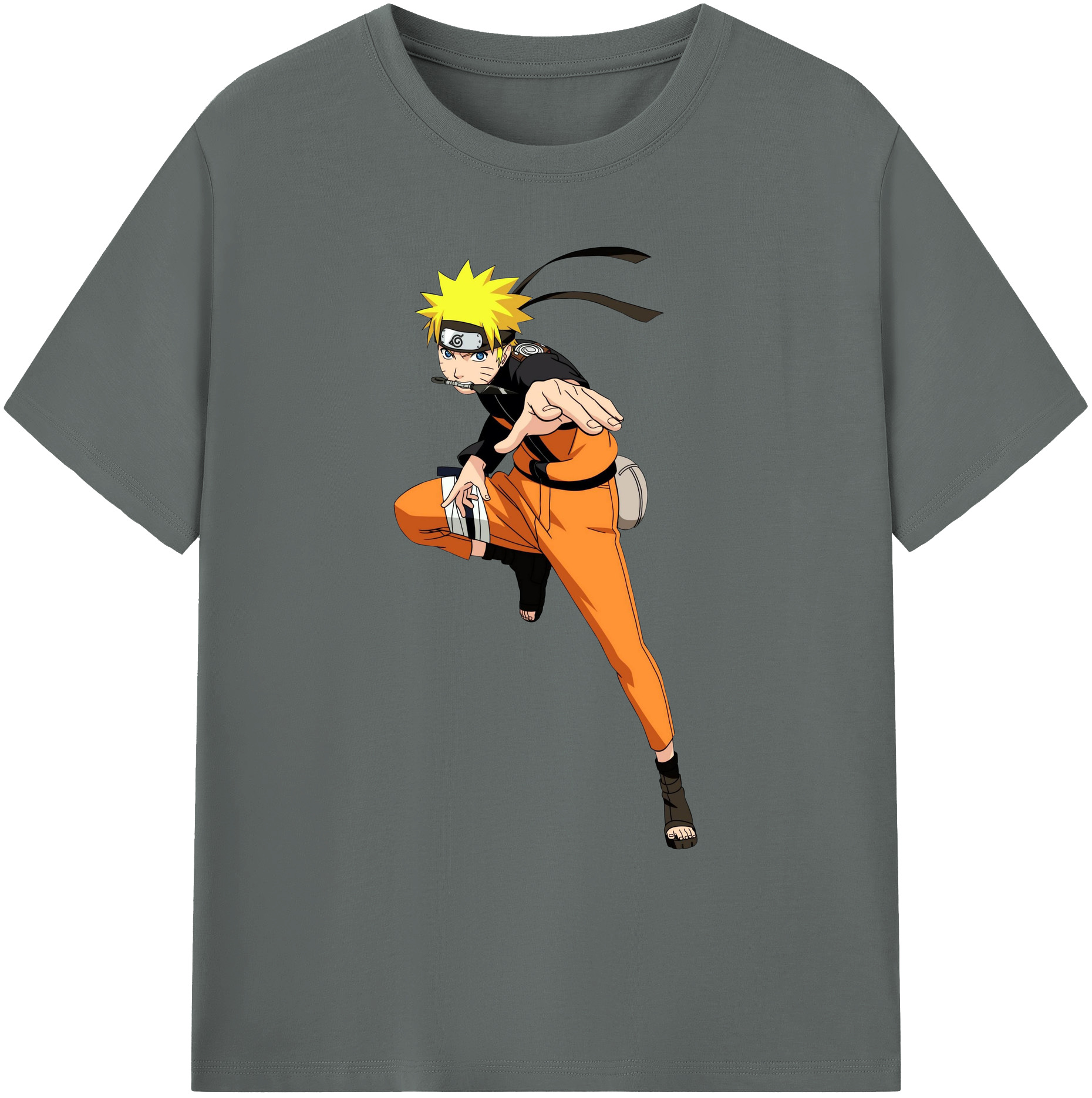 （画像用） NARUTO -ナルト- うずまき ナルト Uzumaki Naruto 綿100％ メンズ半袖Tシャツ｜肌触りやわらか＆通気性